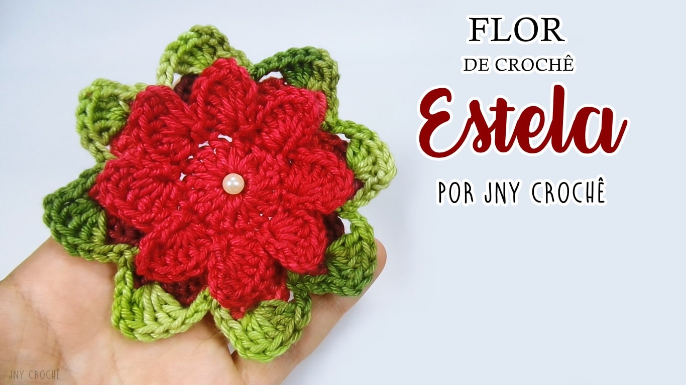 Flor De Crochê De Barbante Passo A Passo Flor Estela Jny Crochê 7845