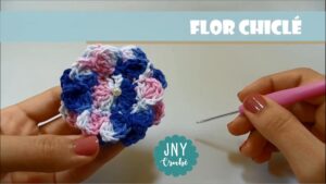 Flor de crochê fácil para aplicação | Chiclé | passo a passo