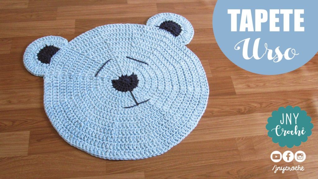 tapete de croche infantil passo a passo urso
