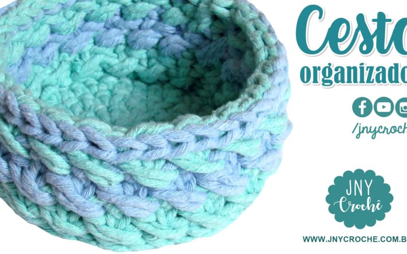 cesto organizador de croche
