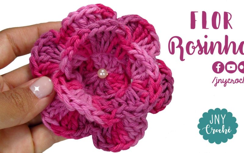 flor de croche rosinha