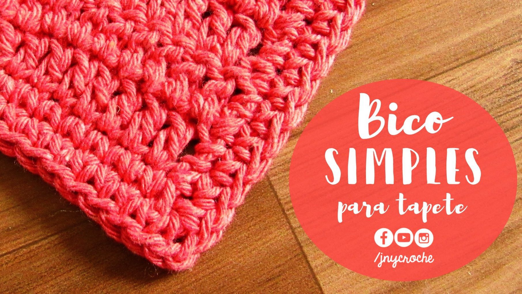 bico de croche simples para tapete