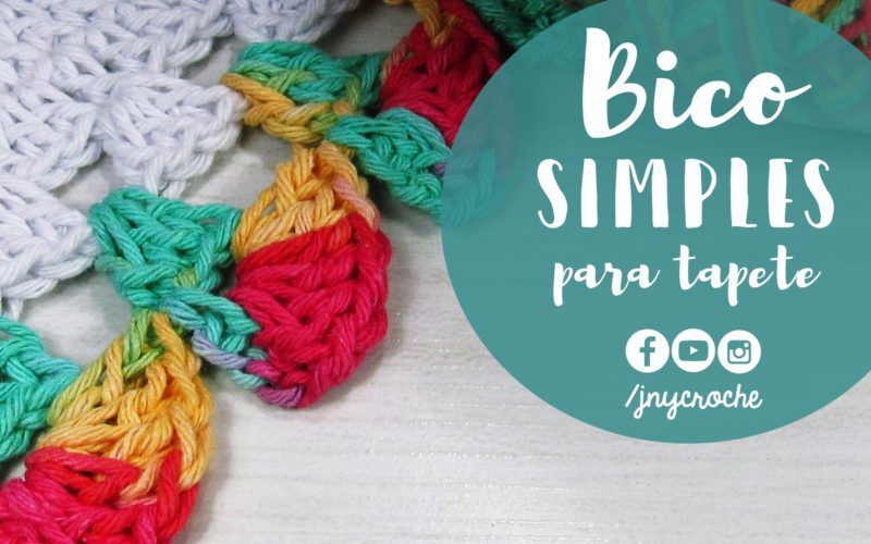 bico de croche para tapete