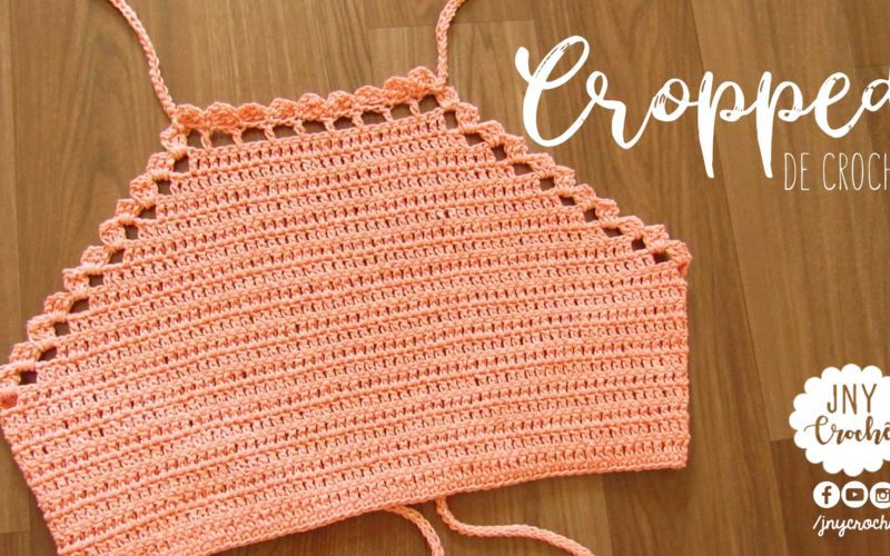 cropped de crochê