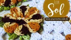 Flor de crochê sol Flor de crochê sol