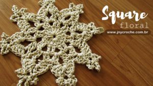 Square de crochê - Módulo 1 Square de crochê - Módulo 1