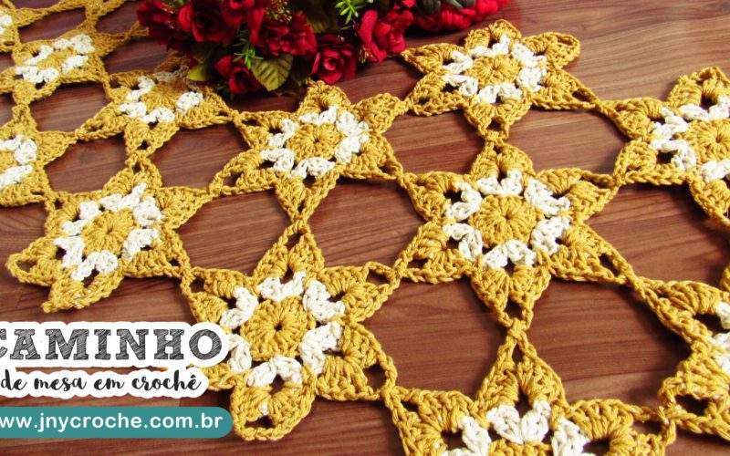 caminho de mesa de crochê natal
