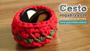 cesto de crochê cesto de crochê