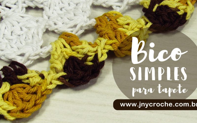 Bico de croche para tapete aula 9