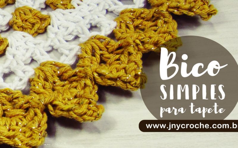bico de croche para tapete aula 8