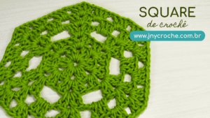 square modulo de croche hexagono
