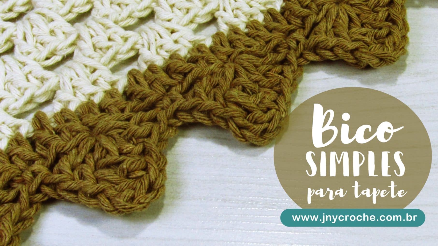 bico simples para tapete de croche jnycroche