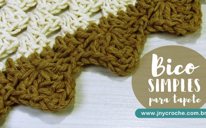 bico simples para tapete de croche jnycroche