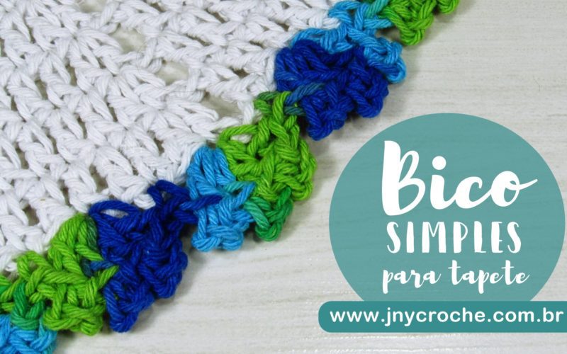 bico de croche para tapete aula 13