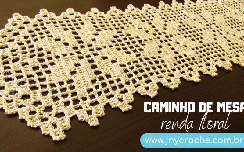 caminho de mesa de roche renda floral