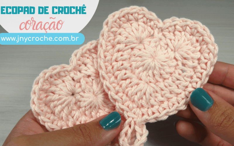 ecopad de croche coração
