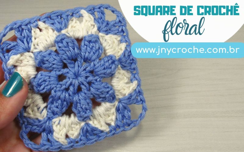 square de croche floral