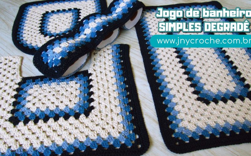 jogo de banheiro simples de croche degrade passo a passo