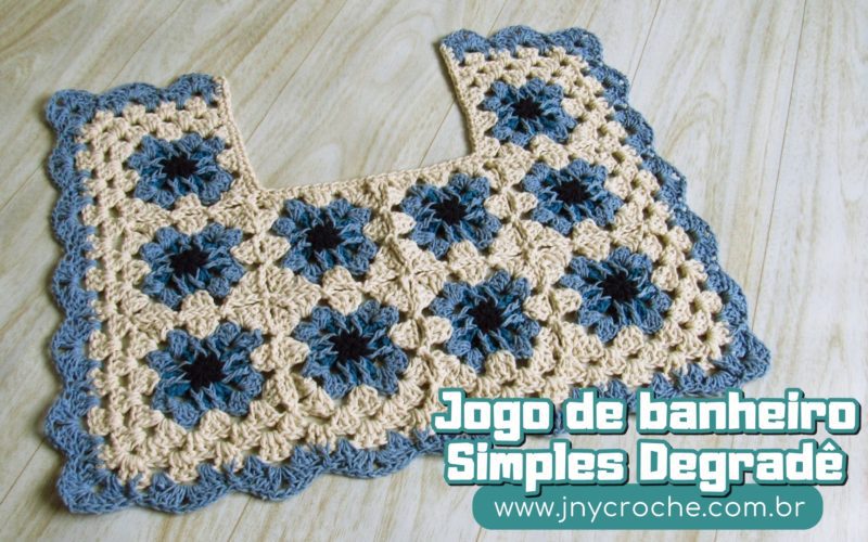 tapete do vaso de croche jogo de banheiro simples degrade club