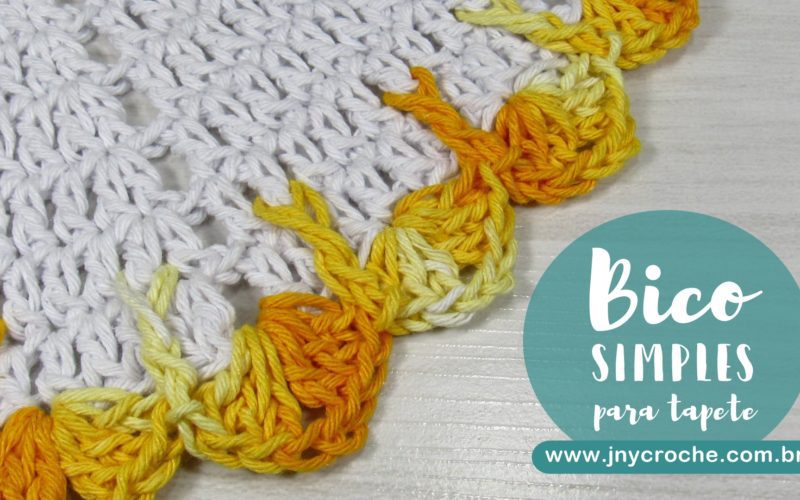 bico de croche para tapete aula 14