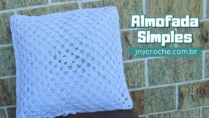 Almofada de croche simples e facil