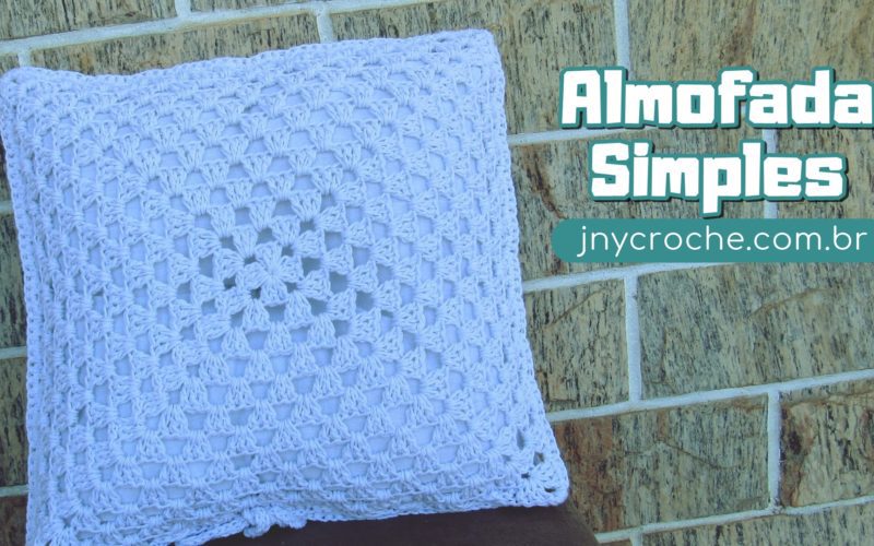 Almofada de croche simples e facil