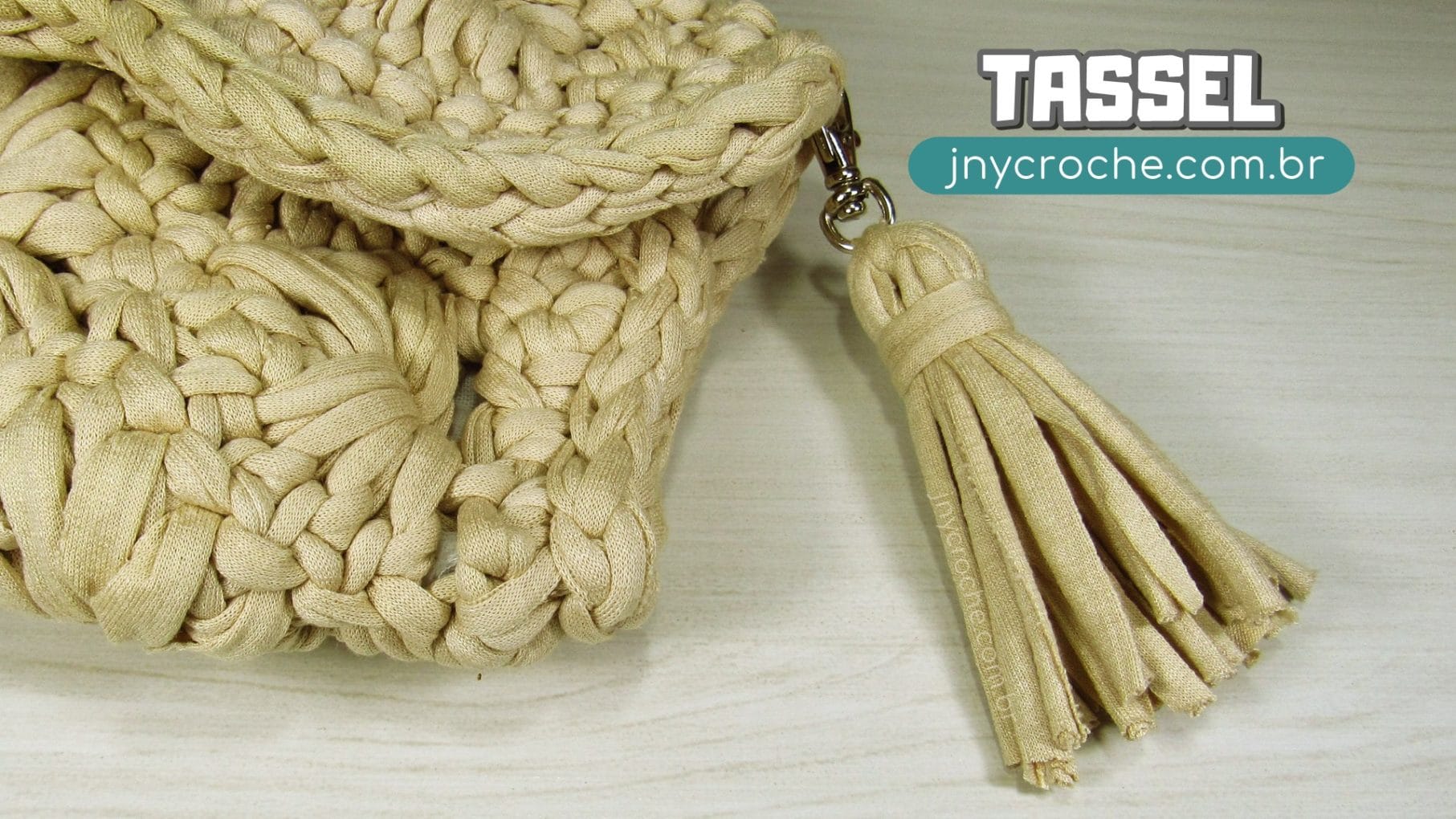 tassel pingente para bolsa com fio de malha