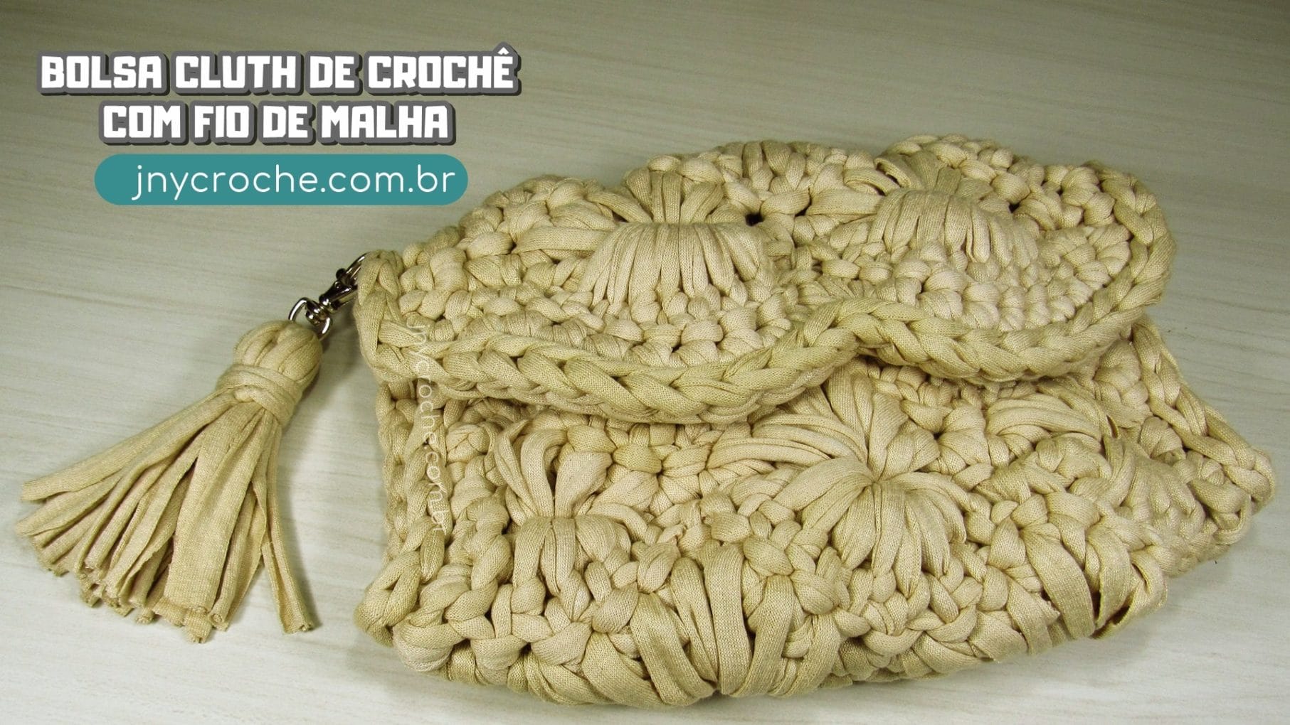 bolsa de croche CLUTH com fio de malha