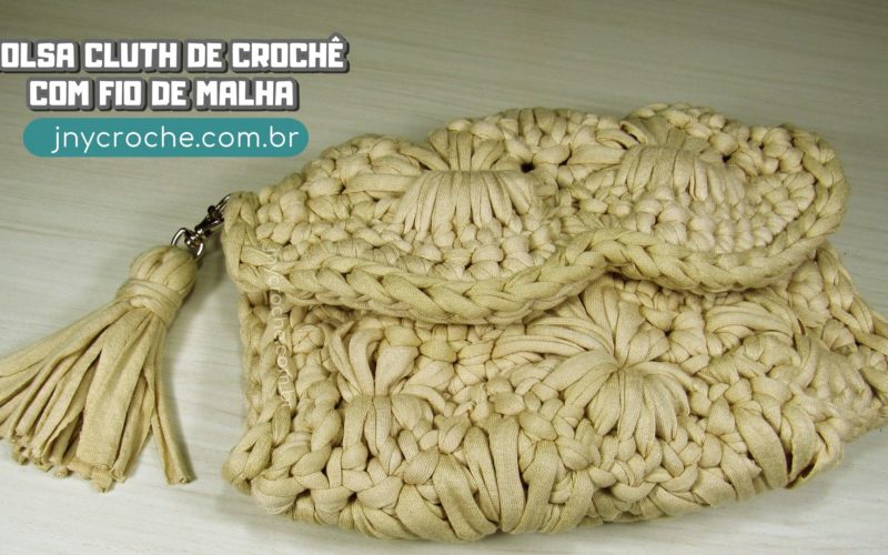 bolsa de croche CLUTH com fio de malha