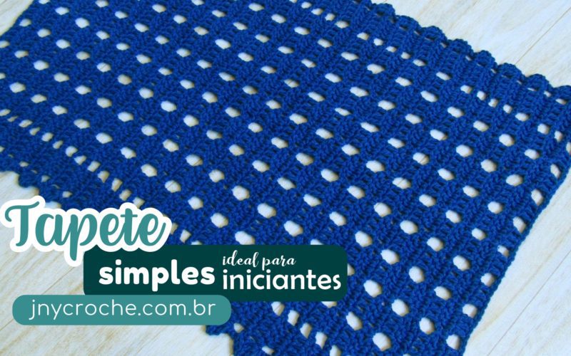 TAPETE DE CROCHE DE BARBANTE SIMPLES PARA INICIANTES