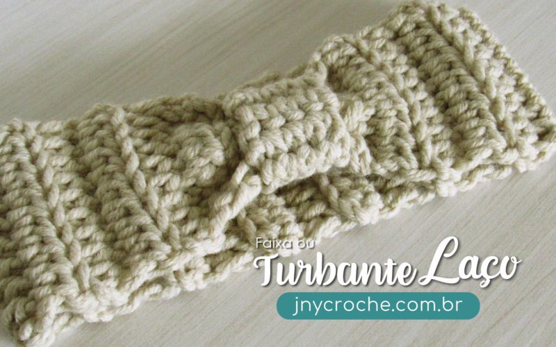 faixa/turbante de croche passo a passo