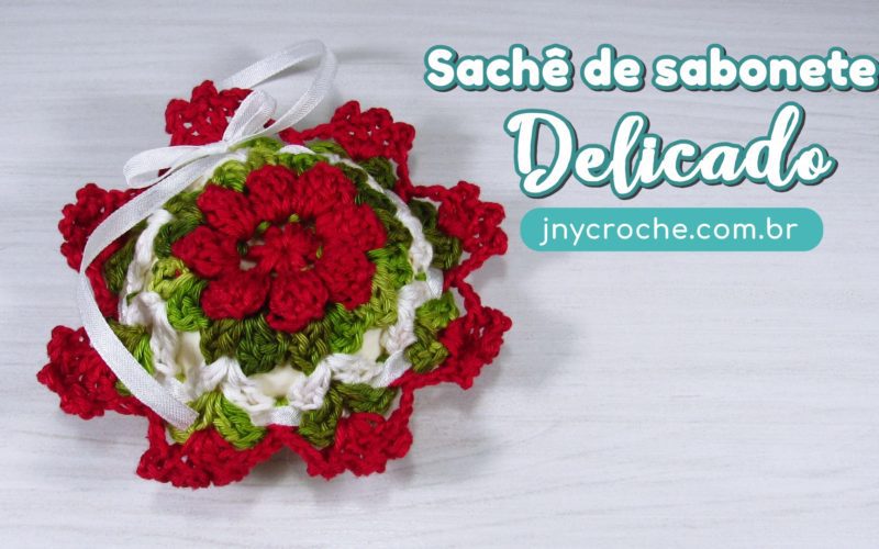Sachê de sabonete de crochê