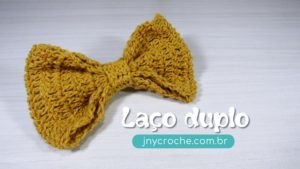 Laço de cabelo de crochê duplo Laço de cabelo de crochê duplo