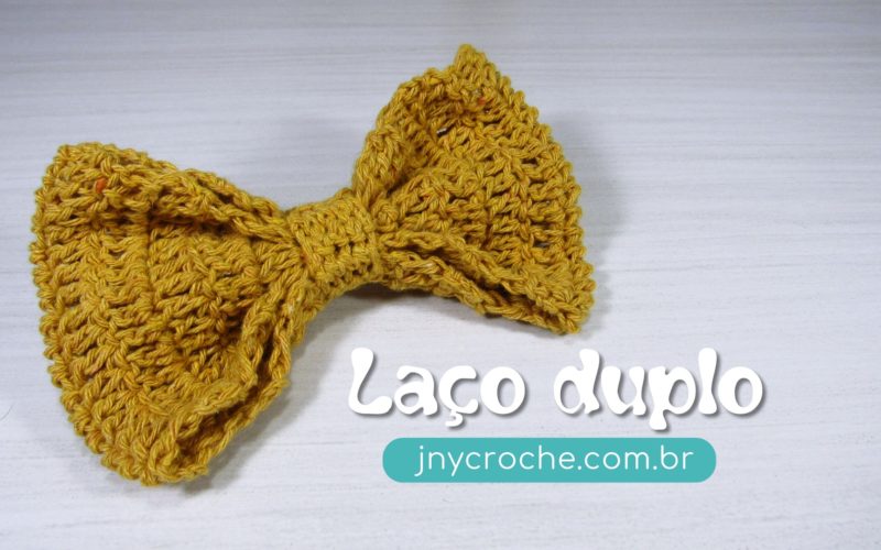 Laço de cabelo de crochê duplo