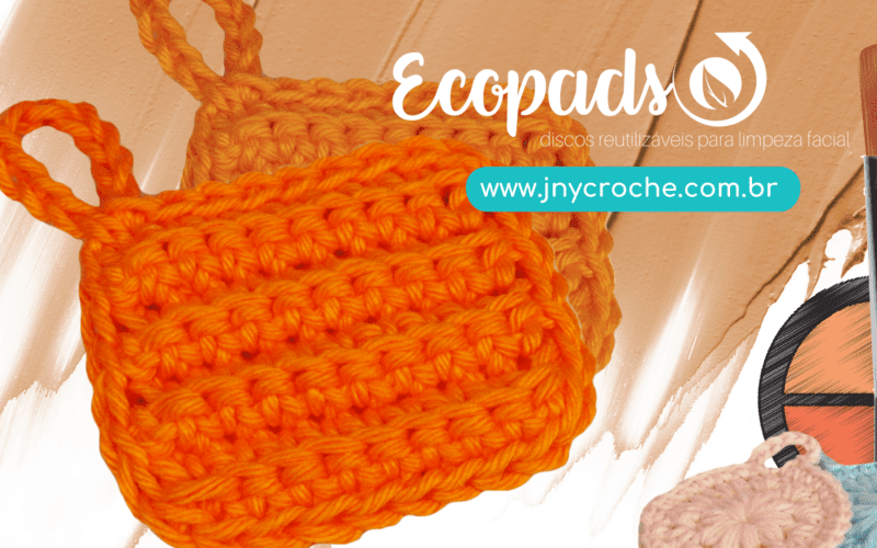 Ecopads de croche quadrado simples e facil passo a passo