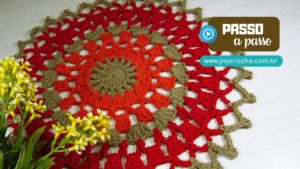 Sousplat multicoressousplat de croche economico