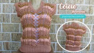 Colete de crochê Harmonia Colete de crochê Harmonia