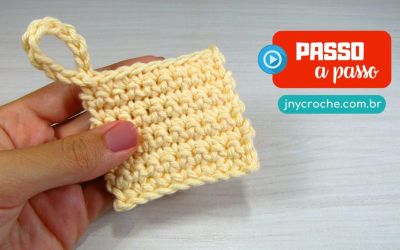 Ecopad de crochê amarelo