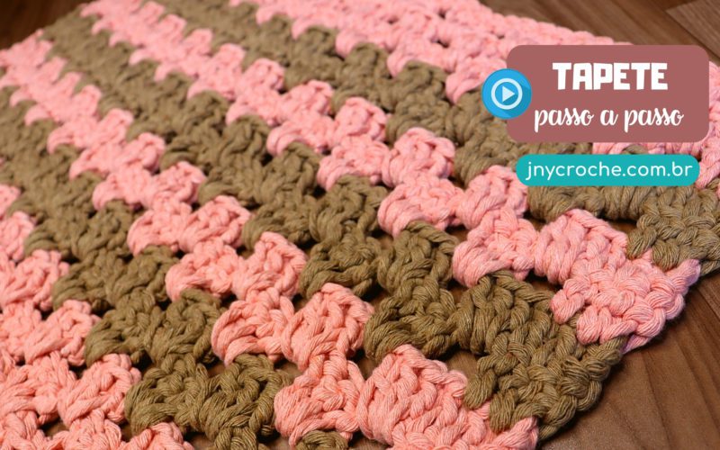 Tapete de crochê para iniciantes simples e fácil