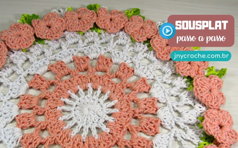 Sousplat de crochê Mil Flores