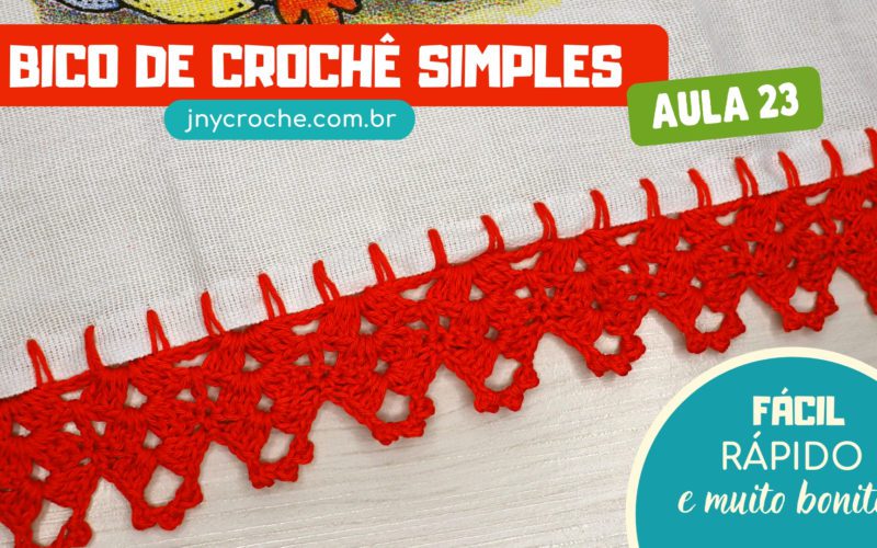 Bico de crochê simples para iniciante