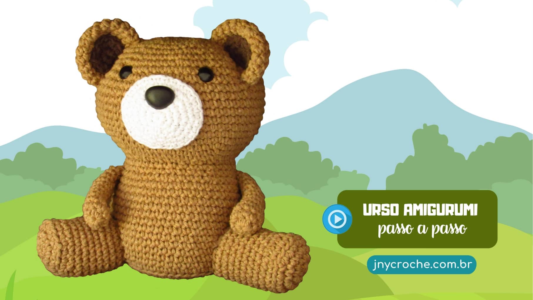 Amigurumi Urso de crochê - Ursolino