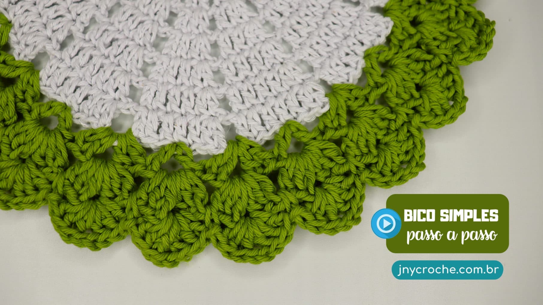 Bico de crochê para souplat e tapete