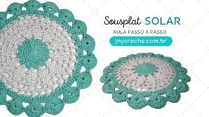 Sousplat de crochê Solar Sousplat de crochê Solar