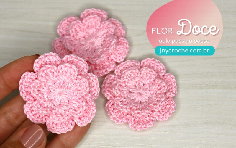 Flor Doce de crochê