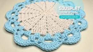 Sousplat de crochê Sonho azul Sousplat de crochê Sonho azul