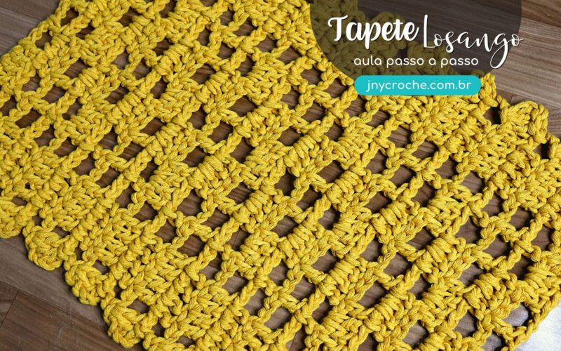 Tapete de crochê Losango
