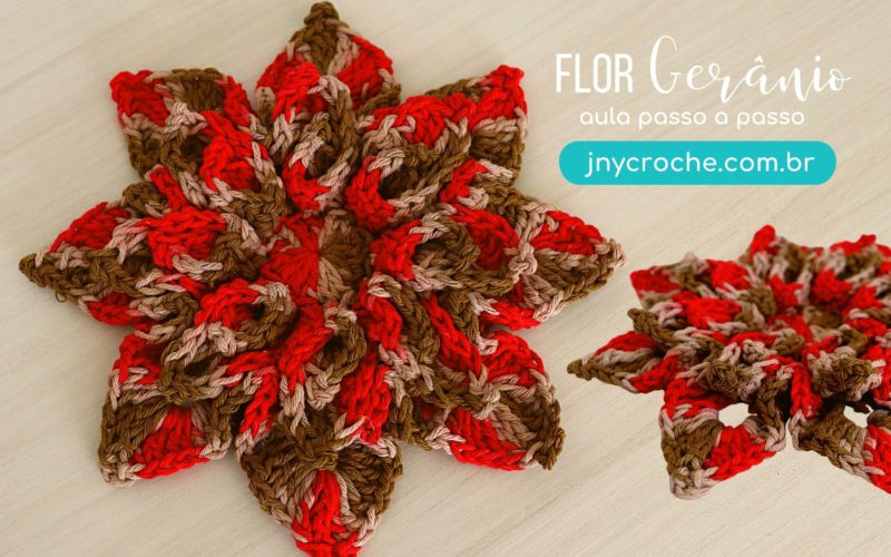 Flor de crochê Gerânio