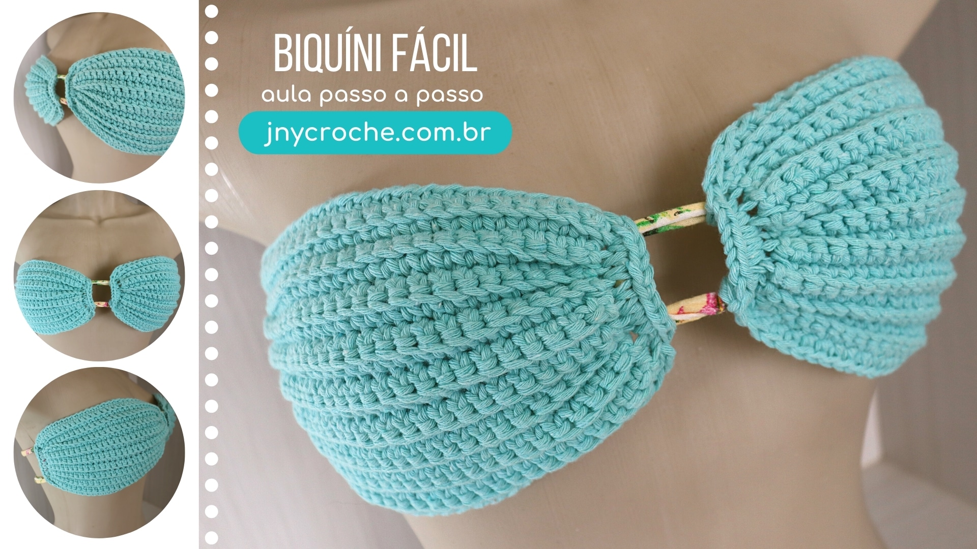 BIQUÍNI DE CROCHÊ ARGOLA | passo a passo | JNY Crochê