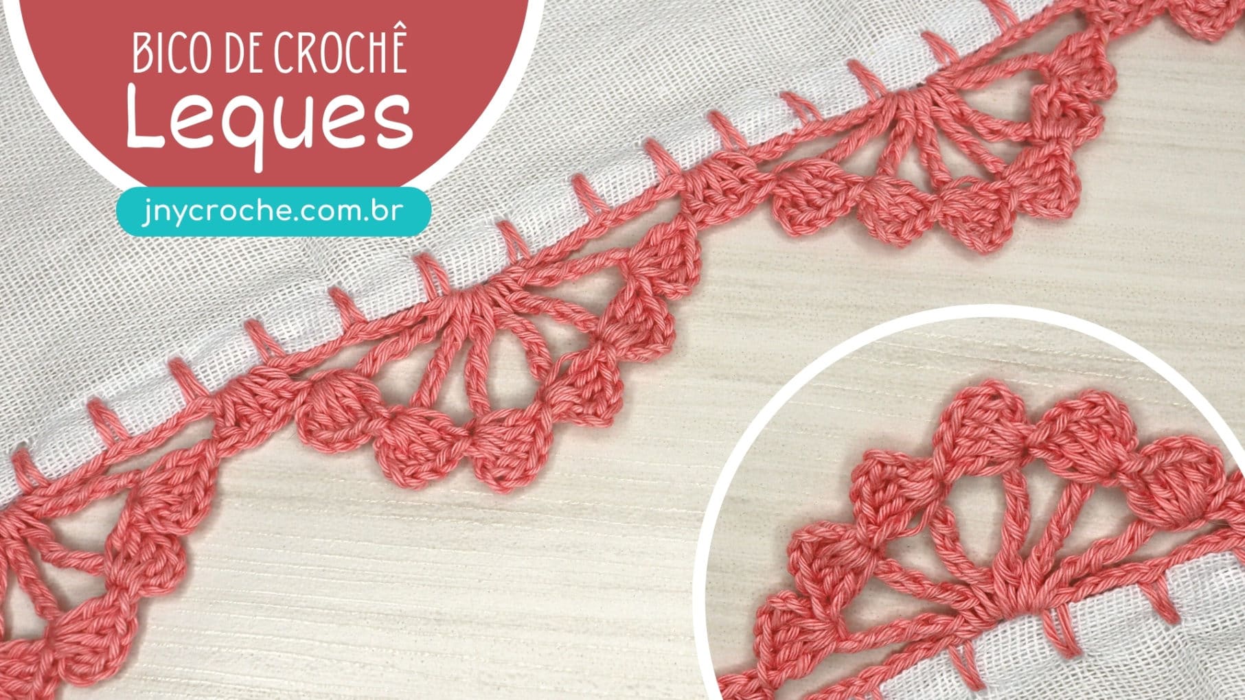 Bico de crochê leques